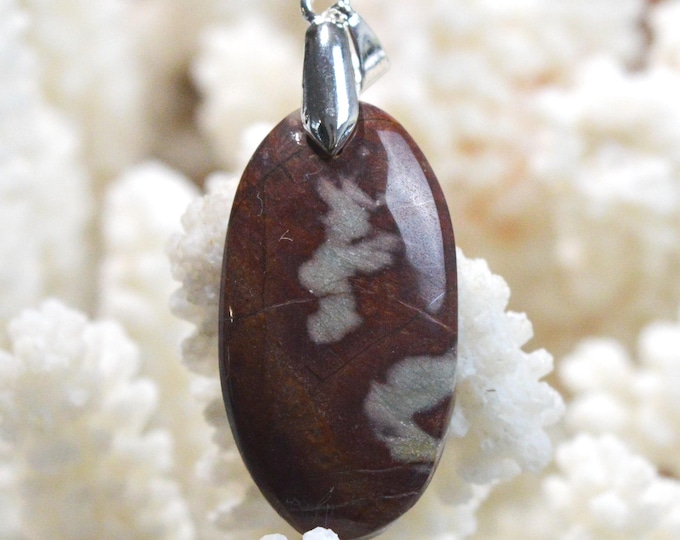Jaspe Noreena 32 carats - pendentif cabochon pierre naturelle - Australie / FR73