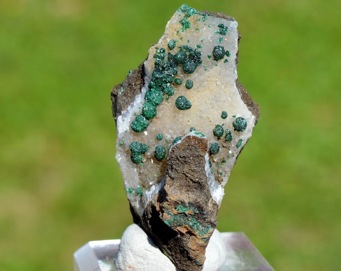 Malachite & Quartz 39 grams - Tantara Mine, Shinkolobwe, Kambove Territory, Haut-Katanga, DR Congo
