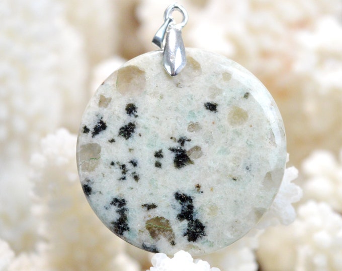 34 Carat Kiwi Jasper - Natural Gemstone Cabochon Pendant - New Zealand // DO2