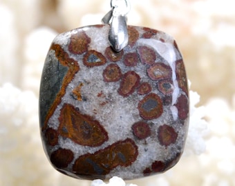 Pendentif Tranche D'Agate Naturelle - 211 Carats - Brésil - Marque JM IMPORT - Neuf Avec étiquettes