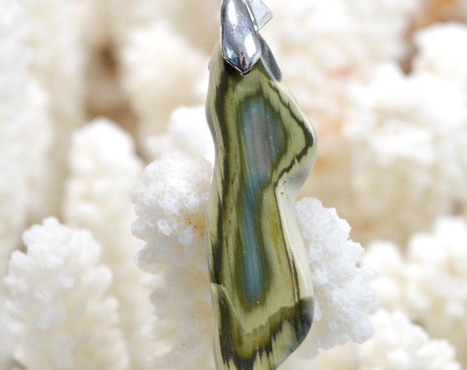 Jaspe Impérial 23 carats - pendentif pierre naturelle - Mexique // DJ69
