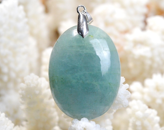 Aigue-marine 65 carats - pendentif cabochon pierre naturelle - Brésil / EG47