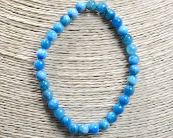 Bracelet - Apatite - 6 mm beads - Brazil