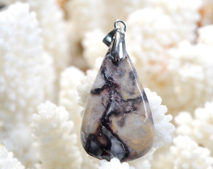 Agate 32 carats - pendentif cabochon pierre naturelle - Mexique / FD30