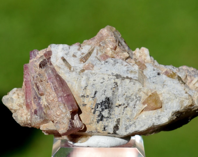 Tourmaline var. Rubellite & Quartz 75 grams - Cruzeiro mine, São José da Safira, Minas Gerais, Brazil