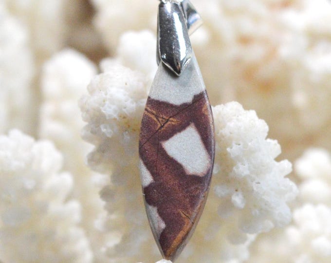 Jaspe Noreena 14 carats - pendentif cabochon pierre naturelle - Australie / FR75
