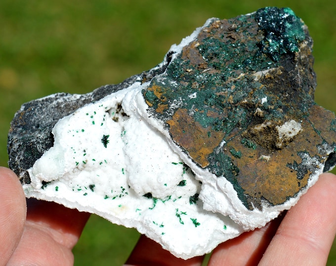 Malachite & Quartz 203 grams - Tantara Mine, Shinkolobwe, Kambove Territory, Haut-Katanga, DR Congo
