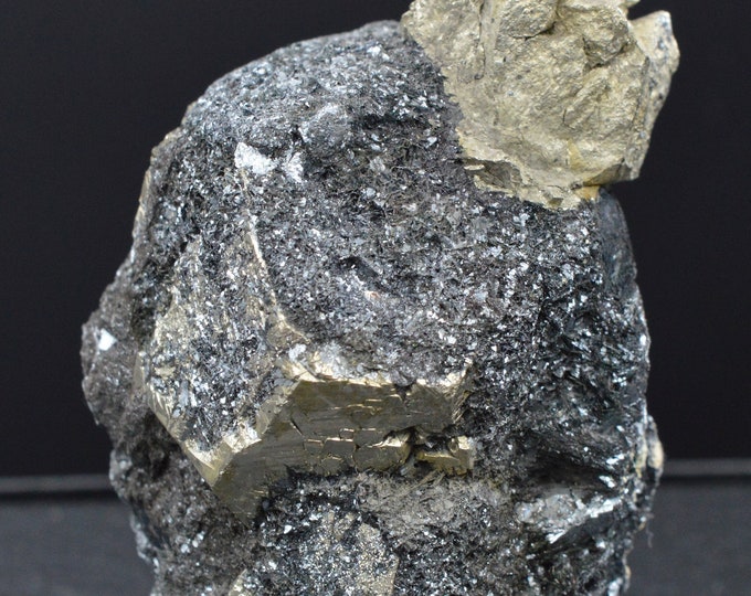Pyrite and hematite dodecahedron 221 grams - Elba Island, Italy