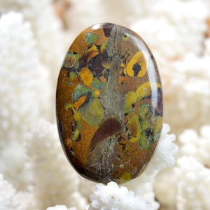 Jaspe " Bambou " 69 carats - cabochon pierre naturelle - Indonésie / EF16