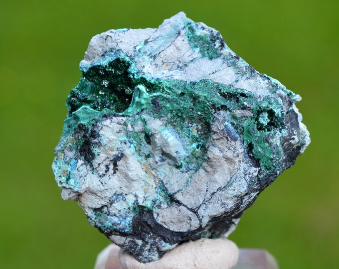 Plancheite Heterogenite Malachite 61 grams - Shangulowé Mine, Kambove, Kambove Territory, Haut-Katanga, DR Congo