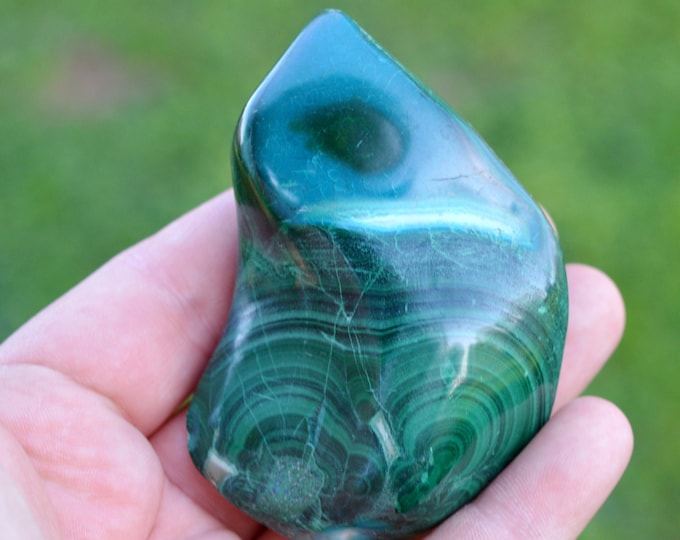 Polished Malachite 264 grams - Kolwezi mining district, Lualaba, DR Congo