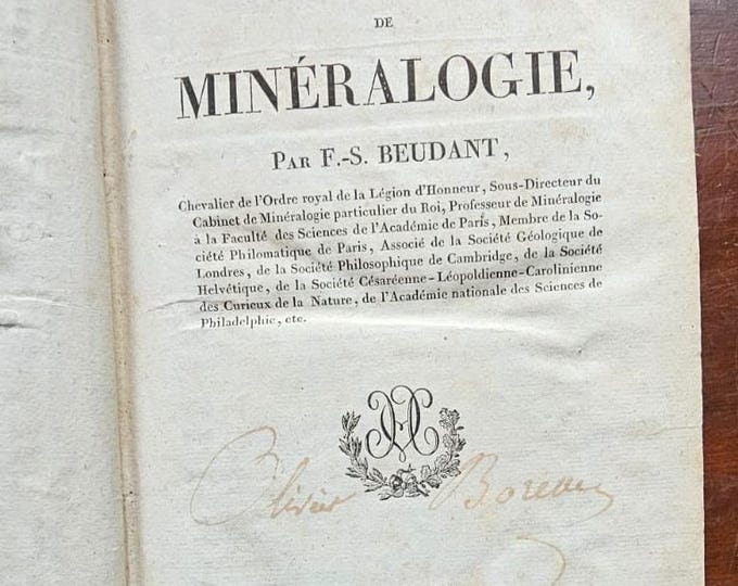 Elementary Treatise on Mineralogy - François Sulpice BEUDANT - 1824 - Used