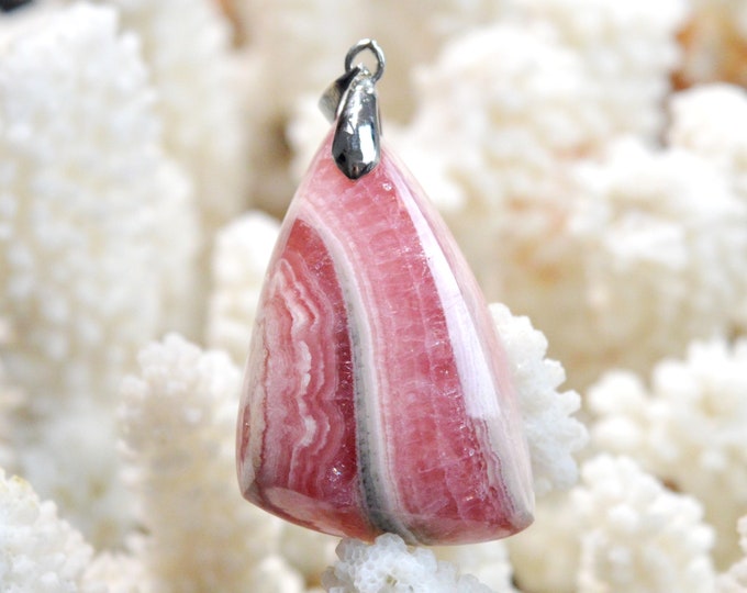 Rhodochrosite 89 carats - natural stone cabochon pendant - Argentina / FG14