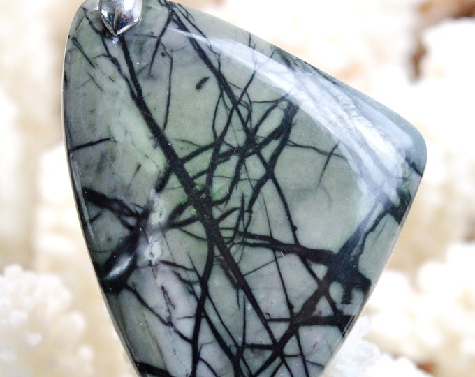 72 carat Picasso Jasper - natural stone cabochon pendant - Utah, USA // AH71