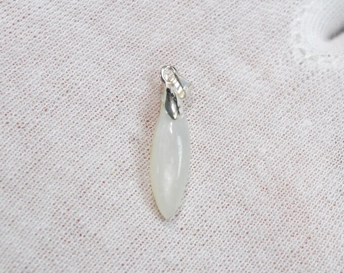Pierre de lune blanche 8.6 carats - pendentif cabochon pierre naturelle - Tanzanie / FV6