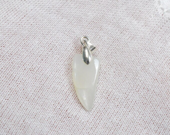 Pierre de lune blanche 8.6 carats - pendentif cabochon pierre naturelle - Tanzanie / FV14