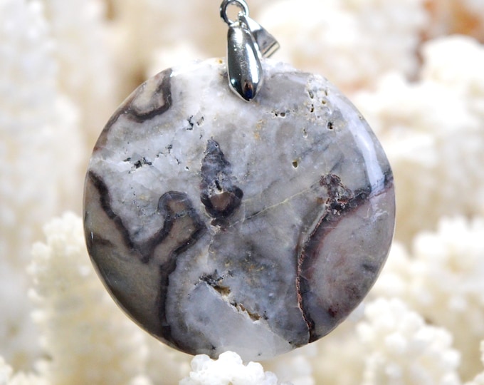 Agate 74 carats - pendentif cabochon pierre naturelle - Mexique / FD23