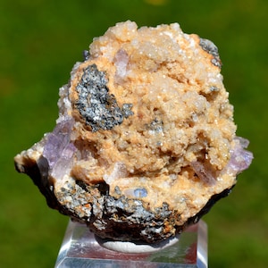 Amethyst & Calcite 160 grams - Capurru Quarry, Osilo, Sassari Province, Sardinia, Italy