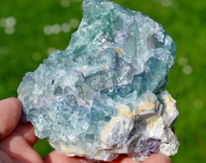 Fluorite 444 grams - La Barre Mine, Saint-Jacques-d'Ambur, Puy-de-Dôme, Auvergne-Rhône-Alpes, France