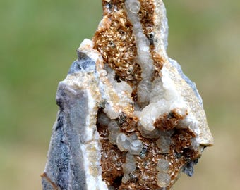 Sidérite Calcite 41 grammes - Messeix, Riom, Puy-de-Dôme, Auvergne-Rhône-Alpes, France