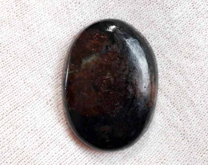 Grenat Spessartine & Tourmaline Schorl 60 carats - cabochon pierre naturelle - Pakistan / ES55