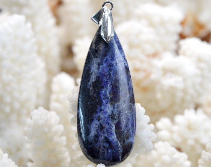 Diopside var. Violan & Quartzite 57 carats - natural stone cabochon pendant - Italy / FM24 - RARE