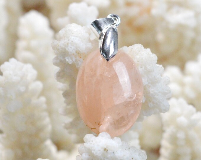 Morganite 21 carats - pendentif cabochon pierre naturelle - Pakistan / FA54
