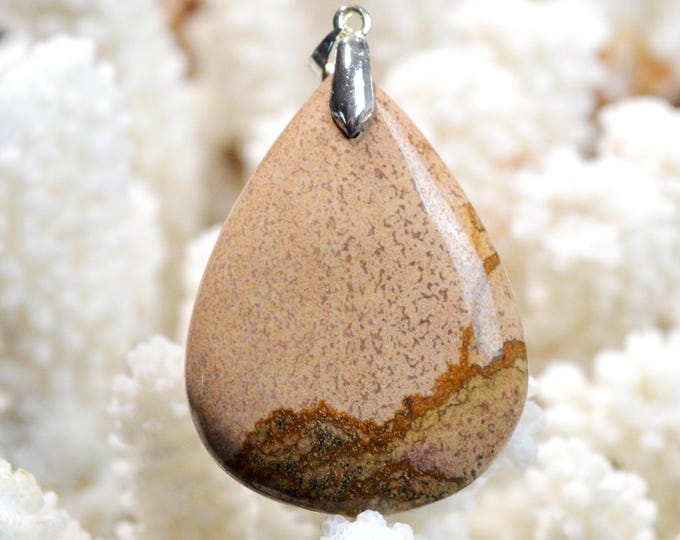 85-carat Landscape Jasper - natural stone cabochon pendant - Namibia / GC81