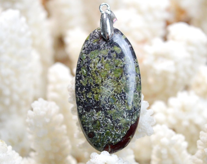 56 carat Dragon Blood Jasper - natural stone cabochon pendant - Australia / EN78