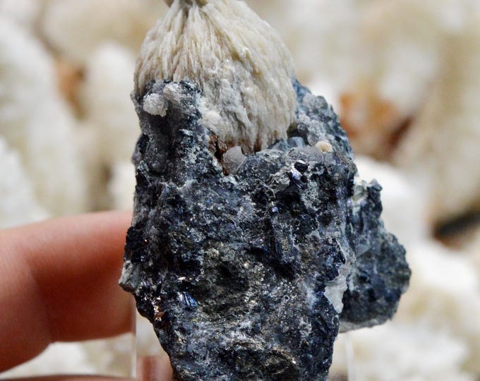 Galena & Baryte 95 grams - Le Buisson Mine, Montmirat, Saint-Étienne-du-Valdonnez, Mende, Lozère, Occitanie, France