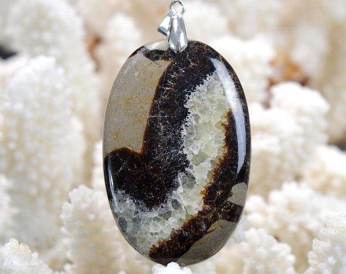103 carat Septaria - natural stone cabochon pendant - Madagascar / GB51