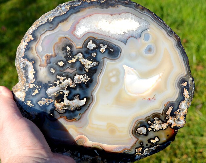 Slice - Agate 25 cm - 1100 grams - Rio Grande do Sul, Brazil