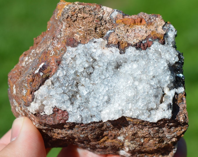 Goethite & Quartz 500 grams - Les Redoutières Mine, Chaillac Mines, Chaillac, Le Blanc, Indre, Centre-Val de Loire, France
