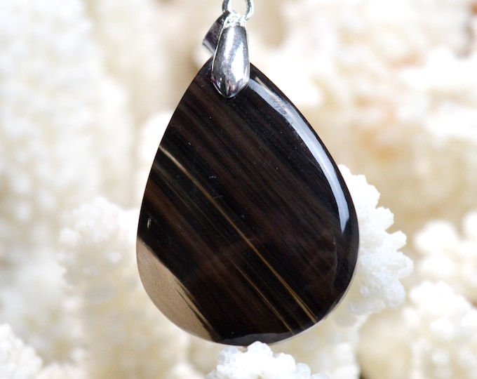 41 Carat Obsidian - Natural Stone Cabochon Pendant - USA // DC70