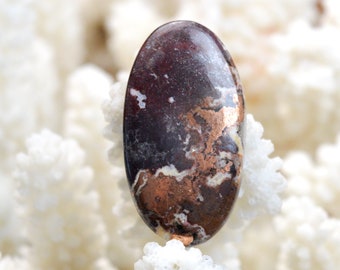 Native Copper & Dolomite 45 carats - natural stone cabochon - Michigan, USA / EL84