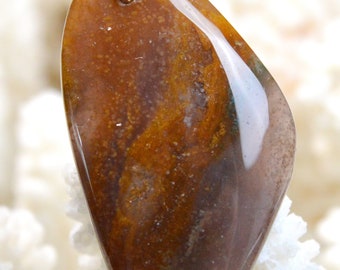 53 carat red moss agate - natural stone cabochon pendant - Indonesia / AZ28
