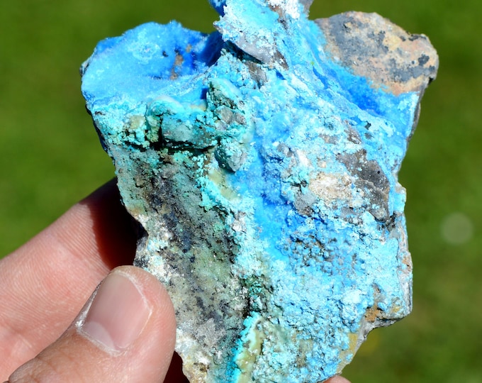 Cyanotrichite - 225 grams - Qinglong Mine, Dachang Sb ore field, Qinglong County, Qianxinan, Guizhou, China