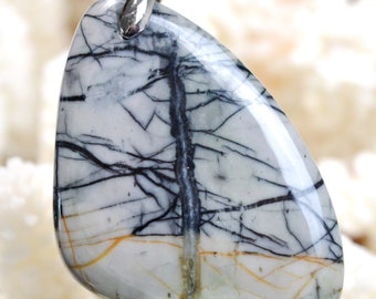 57-carat Picasso Jasper - natural stone cabochon pendant - Utah, USA // AH34