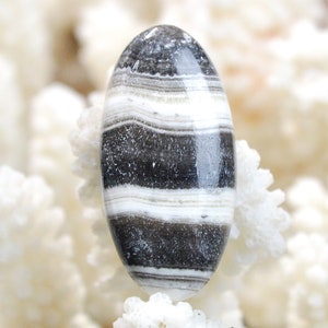 Ciondolo cabochon in pietra naturale con calcite zebra da 29 carati - Messico / EL52