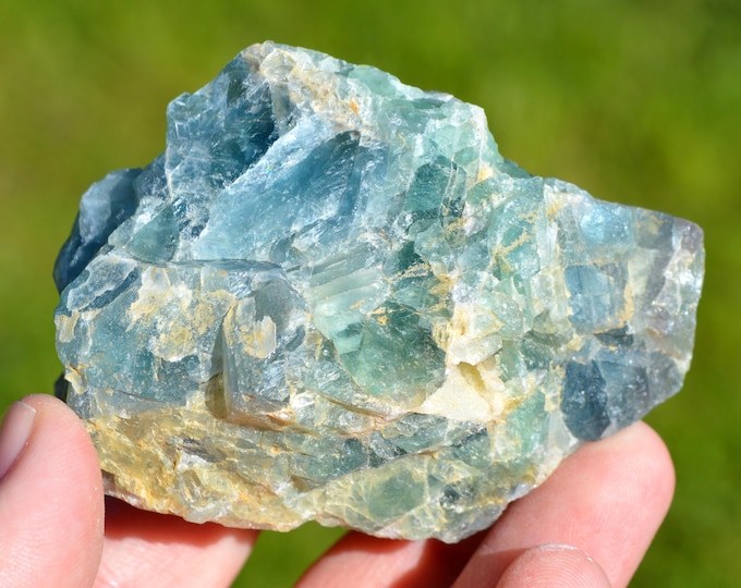 Fluorite 268 grams - La Barre Mine (La Martinèche Mine), Saint-Jacques-d'Ambur, Puy-de-Dôme, Auvergne-Rhône-Alpes, France