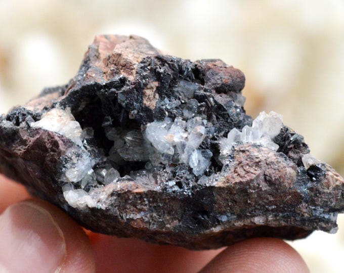 Hematite & Quartz 65 grams - Stahlberg Mountain, Rimbach-près-Masevaux, Thann-Guebwiller, Haut-Rhin, Alsace, France