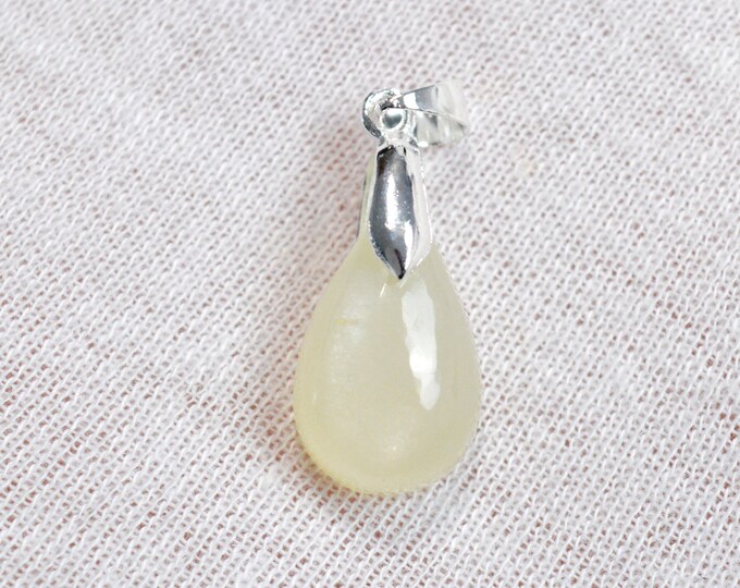 Pierre de lune blanche 15 carats - pendentif cabochon pierre naturelle - Tanzanie // EA65