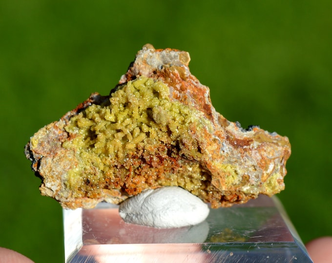 Pyromorphite 17 grams - Sainte-Lucie Mine, Saint-Léger-de-Peyre, Mende, Lozère, Occitanie, France