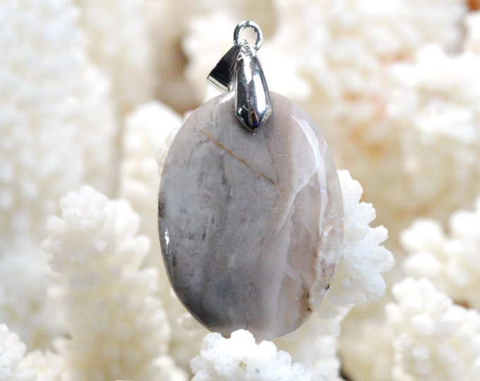 31 carat porcelain jasper - natural stone cabochon pendant - Mexico /FD34