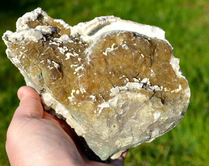 Fluorite Barite Calcite 1920 grams - Moscona Mine, El Pontón de Solís, Corvera de Asturias, Asturias, Spain