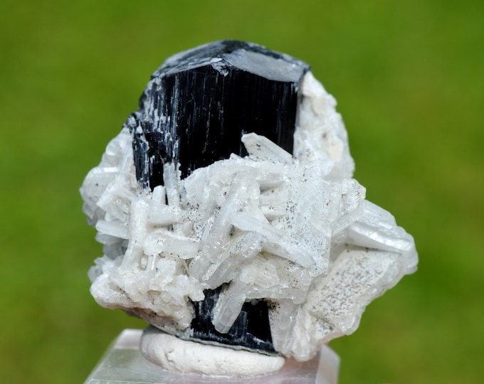 Tourmaline var. Schorl & Albite var. Cleavelandite 110 grams - Shigar Valley, Shigar District, Gilgit-Baltistan, Pakistan