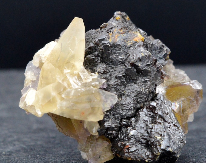 Fluorite & Calcite Sphalerite - 53 grams - Cave-In-Rock Mine, Cave-In-Rock, Hardin Co., Illinois, USA