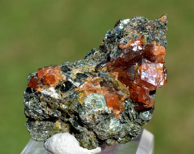 Grossular Garnet var. Hessonite & Clinochlore Epidote 49 grams - Koukouri diggings, Diakon, Bafoulabé Cercle, Kayes Region, Mali