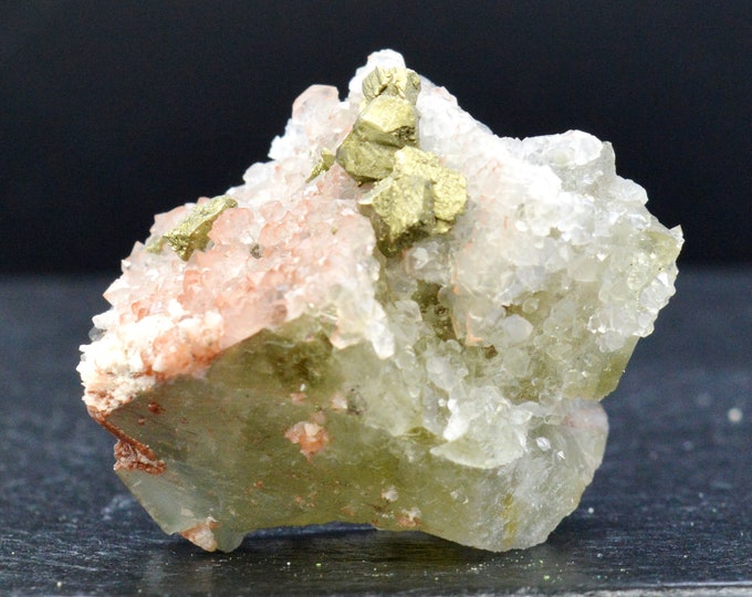 Fluorite & Quartz Chalcopyrite 43 grams - Niederschlag mine, Niederschlag, Bärenstein, Erzgebirgskreis, Saxony, Germany
