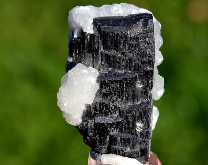 Ferberite & Calcite 76 grams - Panasqueira Mines, Covilhã, Castelo Branco District, Portugal